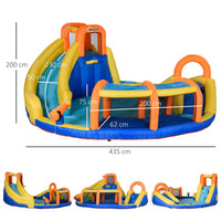 Outsunny 5 in 1 Kids Bouncy Castle Large Inflatable House Slide Water Gun