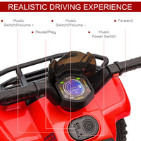 HOMCOM 6V Kids Electric Ride on Car Toddler Quad Bike ATV for 18-36 months RED