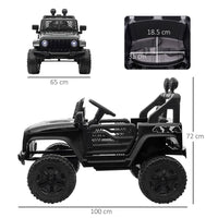 HOMCOM 12V Kids Electric Ride On Car Truck Off-road Toy Remote Control BLACK