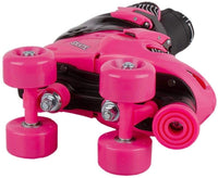Electra Adjustable Quad Boot Roller Skates Medium Black Pink 13J-2