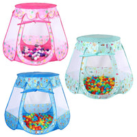 SOKA Playhouse Tent Pop Up Indoor Outdoor Garden Playhouse with 100 Coloured Balls