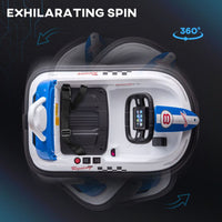 HOMCOM 6V Kids Bumper Car 360-Degree Rotation Waltzer Car with 2 Speeds WHITE