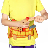 SOKA Wooden Carpenters Tool Belt with Wooden Tools Pretend Play Builder
