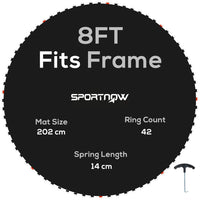 SPORTNOW Trampoline Mat with 42 V-Hooks, for 8ft Trampoline