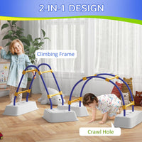 Outsunny Kids Climbing Frame with Climbing Arch Triangle Climber for 3-6 Years