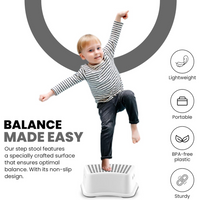 Child Foot Step Stool Anti-Slip Cover on Top For Children Practical Non-Slip Toilet Step for Toddlers Grey