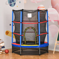 HOMCOM Kids Trampoline Mini Bouncer with Enclosure Net Age 3-6 Years