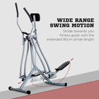 HOMCOM Air Walker Glider Cross Trainer Fitness Machine with LCD for Home Gym