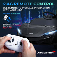 McLaren Licensed 12V Kids Electric Ride-On Car with Remote Control Music BLACK