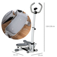 HOMCOM Adjustable Twist Stepper Step Machine For Home Gym Aerobic Workout