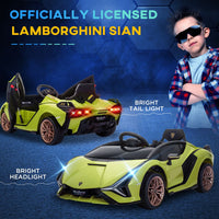 Lamborghini SIAN 12V Kids Electric Ride On Car Toy with Remote Control GREEN