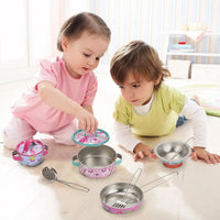SOKA Kitchenware Set Metal Kids 10 PCS Kitchen Set with Carry Case UNICORN
