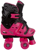 Electra Adjustable Quad Boot Roller Skates Medium Black Pink 13J-2