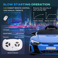 Audi RS e-tron GT Licensed 12V Kids Electric Ride on with Remote BLUE