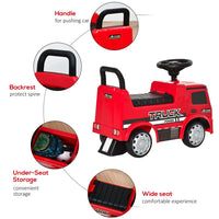 Mercedes Benz Licensed 3-in-1 Ride On Car Kids Truck Storage 12-36 Months RED