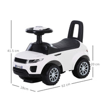 HOMCOM 3-in-1 Ride On Car Foot To Floor Slider Toddler with Horn Steering WHITE