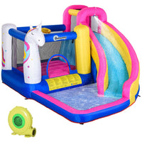 Outsunny 5 in 1 Bouncy Castle for Children with Blower for Ages 3-8 Years