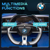 BMW i4 Licensed 12V Kids Electric Ride-On Car with Remote Control BLUE