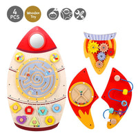 Soka Wooden Toy Deco for Children Toddler ROCKET