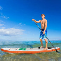Outsunny 10Ft Inflatable Non-Slip Paddle Stand Up Board with Adjustable Paddle Carry Bag