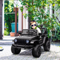 HOMCOM 12V Kids Electric Ride On Car Truck Off-road Toy Remote Control BLACK