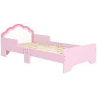 ZONEKIZ Toddler Bed Frame Cloud-Designed Princess Bed 143 x 74 x 55cm Pink