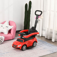 HOMCOM Mercedes-Benz Licensed Ride-On Pushcar with Storage Handle Horn Red