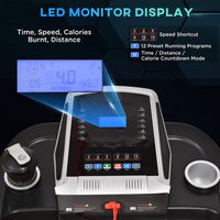 HOMCOM Folding 12km/h Electric Treadmill Running Machine Incline LED Display