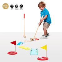 SOKA Wooden Golf Toy Set Indoor Outdoor DIY Obstacles for Family Kids 3+ Years