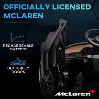 McLaren Licensed 12V Kids Electric Ride-On Car with Remote Control Music BLACK