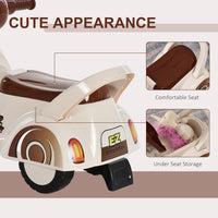 HOMCOM Baby Ride-On Car Pusher EZ Play Stroller Storage Lights Horn Music 3 Wheels