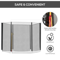HOMCOM 8FT Trampoline Replacement Safety Net Enclosure Surround