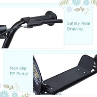 HOMCOM Push Scooter Teen Kids Stunt Bike Ride On with 12 inch EVA Tyres Black