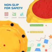 Outsunny 5 PCS Kids Stepping Stones Balance Beam Non-Slip Surface and Bottom