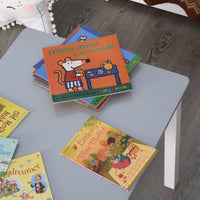 HOMCOM Kids Table and 2 Chairs Set 3 Pieces Toddler Multi-usage Desk Indoor