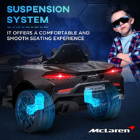 McLaren Licensed 12V Kids Electric Ride-On Car with Remote Control Music BLACK