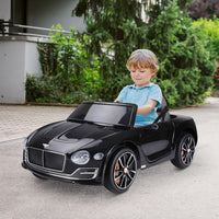 Bentley GT Licensed Electric Ride-on Car with LED Lights Music Parental Remote Control Black