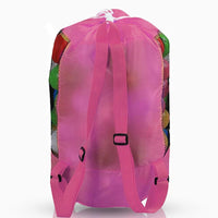 Doodle Nylon Toy Storage Bag and Play Mat PINK