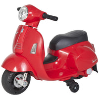 Vespa Licensed Kids Ride On Motorcycle 6V Battery Powered Electric Toys for Ages 18-36 Months RED