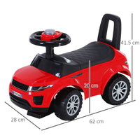 HOMCOM 3-in-1 Ride On Car Foot To Floor Slider Toddler with Horn Steering RED
