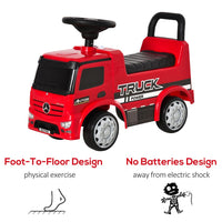 Mercedes Benz Licensed 3-in-1 Ride On Car Kids Truck Storage 12-36 Months RED