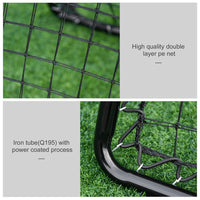 HOMCOM Adjustable Angle Rebounder Football Baseball Training Set All Weather Double Sided