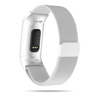 Aquarius Milanese Replacement Strap Band Compatible With Fitbit Charge 2 Silver