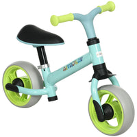AIYAPLAY 8 inch Baby Balance Bike with Adjustable Seat Puncture-Free EVA Wheels GREEN