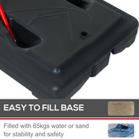 HOMCOM Adjustable Basketball Stand Backboard with Wheels For Kids 2.1-2.6m