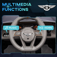 Bentley Bacalar Licensed 12V Kids Electric Ride on Car with Portable Battery Black