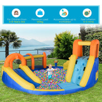 Outsunny 5 in 1 Kids Bouncy Castle Large Inflatable House Slide Water Gun