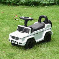 Mercedes Benz G350 Kids Ride on Sliding Car with Under Seat Storage No Power White