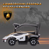 Lamborghini  Essenza SCV12 2 in 1 Baby Ride on Push Car Toddler Push Along Car White