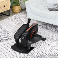 HOMCOM Mini Elliptical Bike LCD Monitor Anti-Slip Pedals Adjustable Resistance